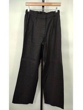 European Linen Pleated
Trouser Black Pants